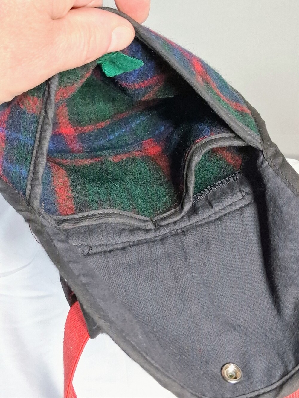 Johnson Woolen Mills Tartan Snap Closure Wool Waist Strap Pouch - Picture 7 of 10